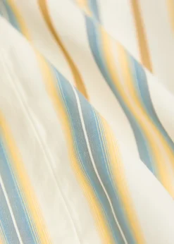 Bianca striped cotton-poplin blouse