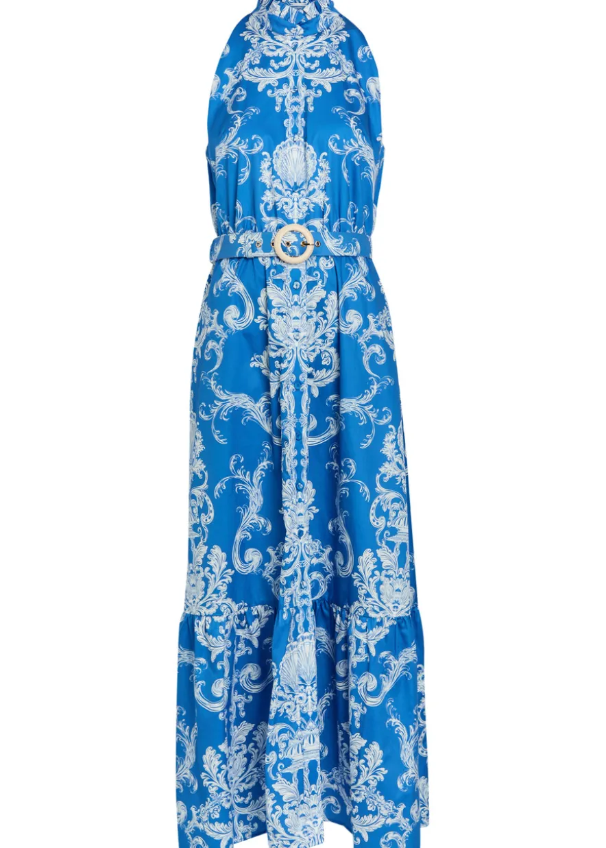 Biba printed belted cotton maxi dress
