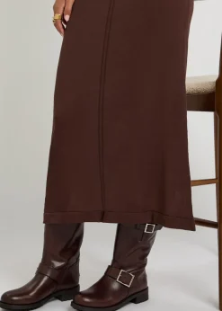 Biker leather mid-calf boots