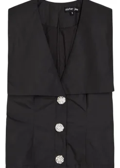 Birdie collared poplin vest