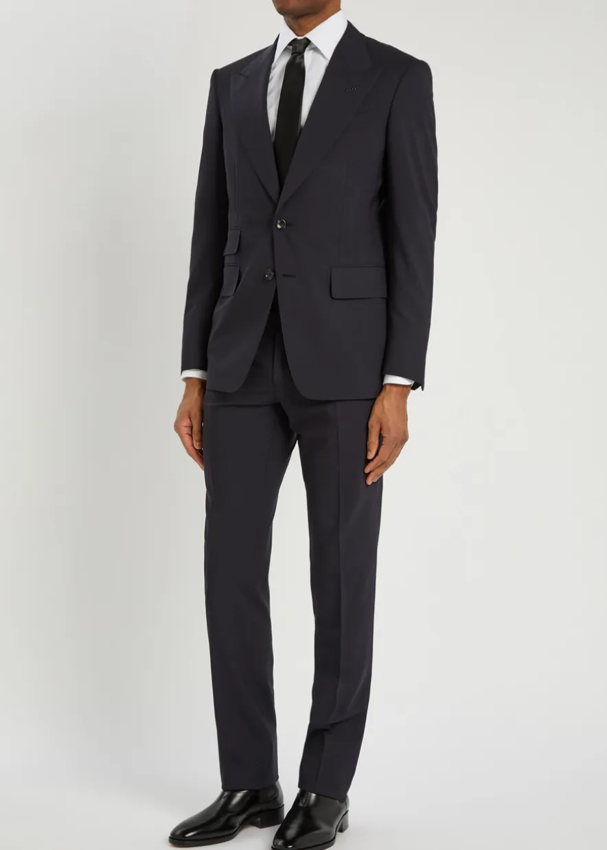 Bistretch Shelton wool-blend evening suit