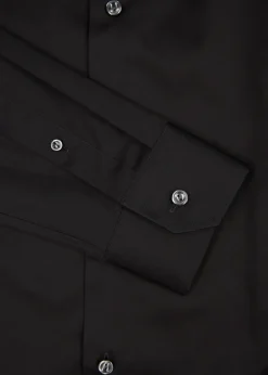 Black cotton-twill shirt