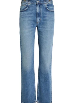 Blaine horsebit-embellished slim straight-leg jeans
