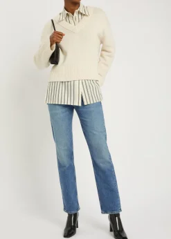 Blaine horsebit-embellished slim straight-leg jeans