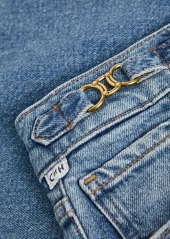 Blaine horsebit-embellished slim straight-leg jeans