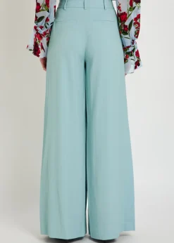 Blaire pleated wide-leg trousers
