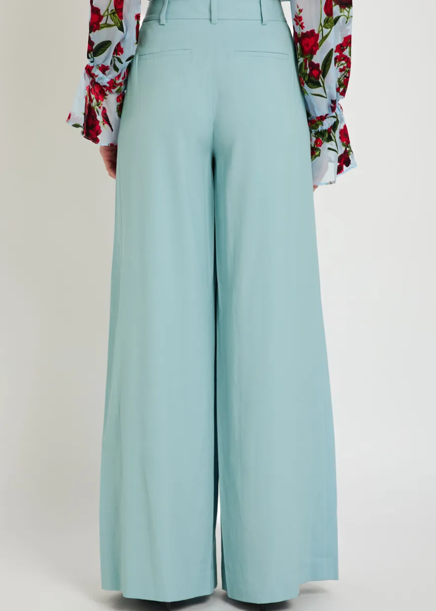 Blaire pleated wide-leg trousers