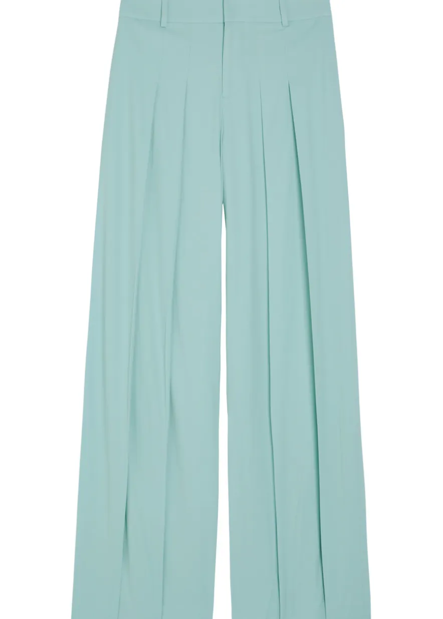 Blaire pleated wide-leg trousers
