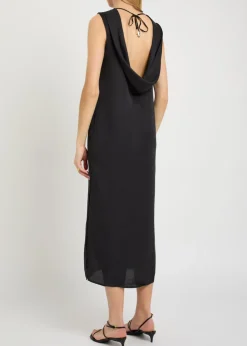 Blake cowl-back lyocell midi dress