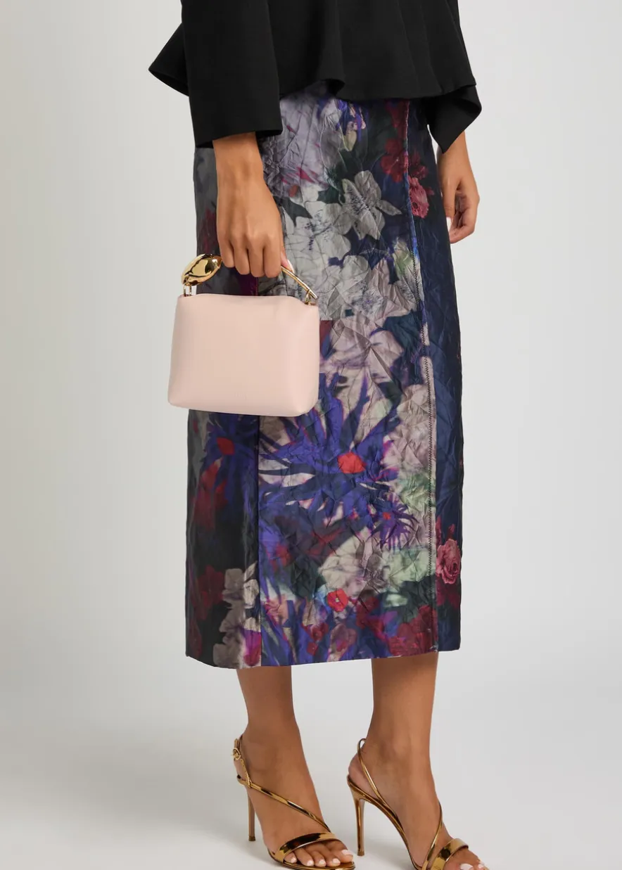 Bloom mini leather top handle bag