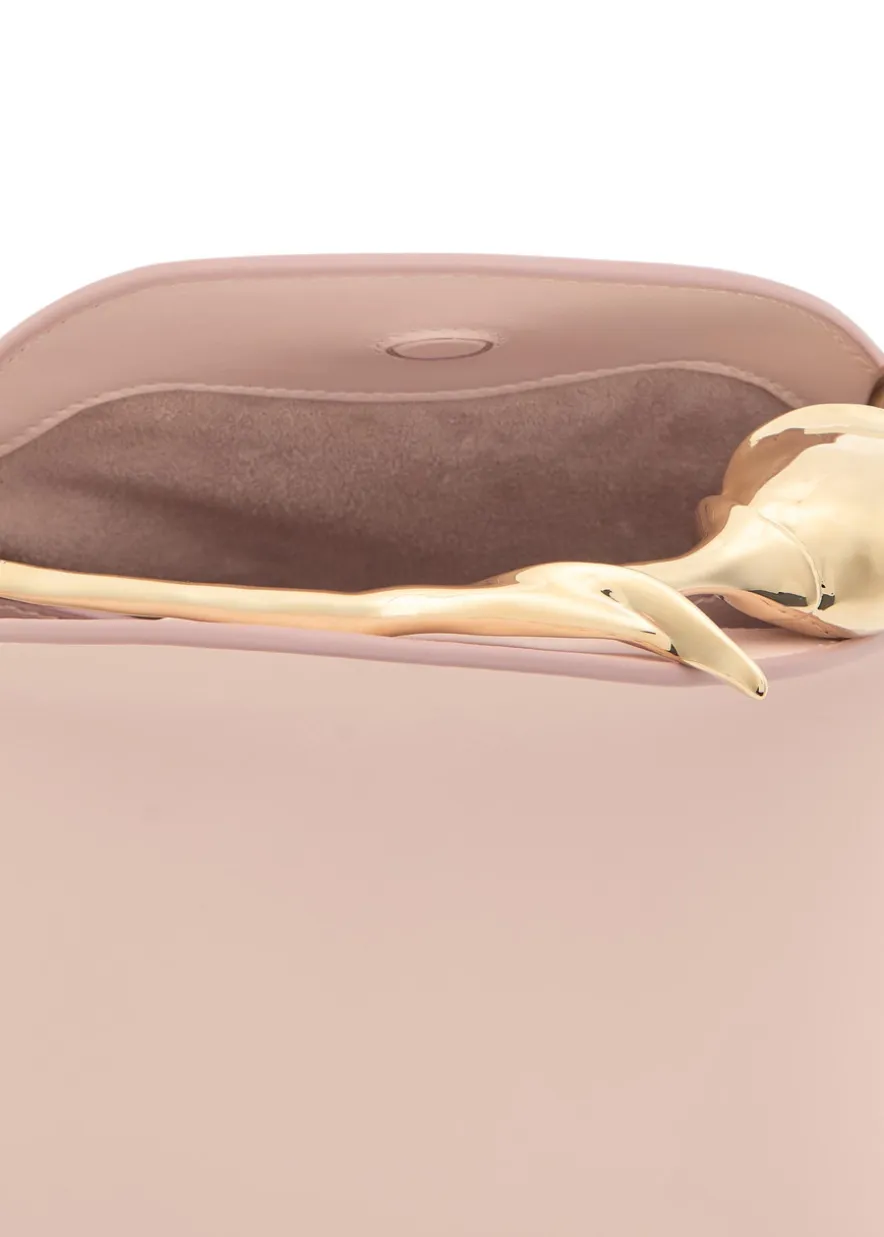 Bloom mini leather top handle bag