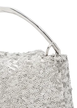 Bloom mini sequin-embellished top handle bag