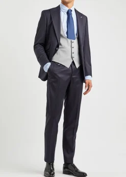 Blue piqué cotton Oxford shirt