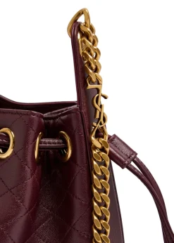 Bo chain quilted leather bucket bag
