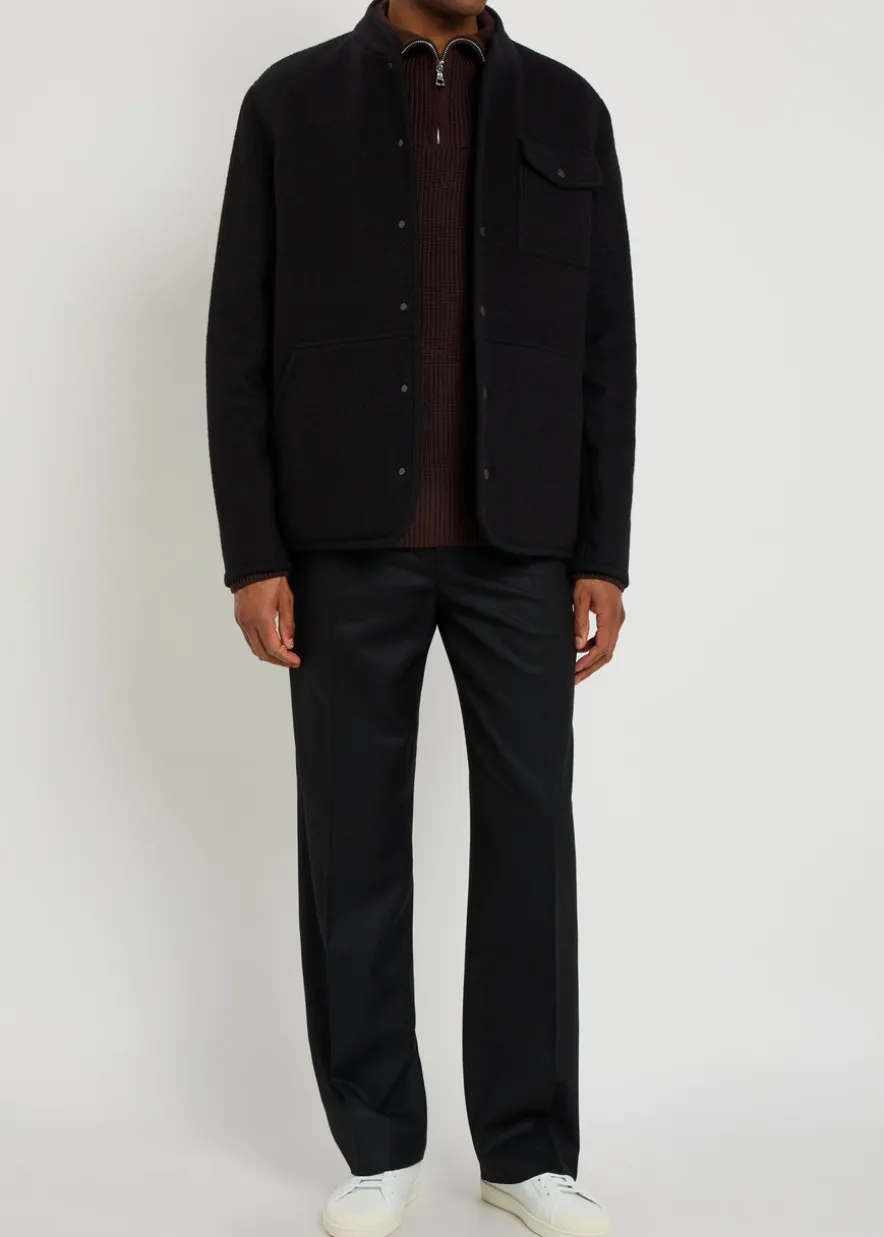 Boiled wool overshirt