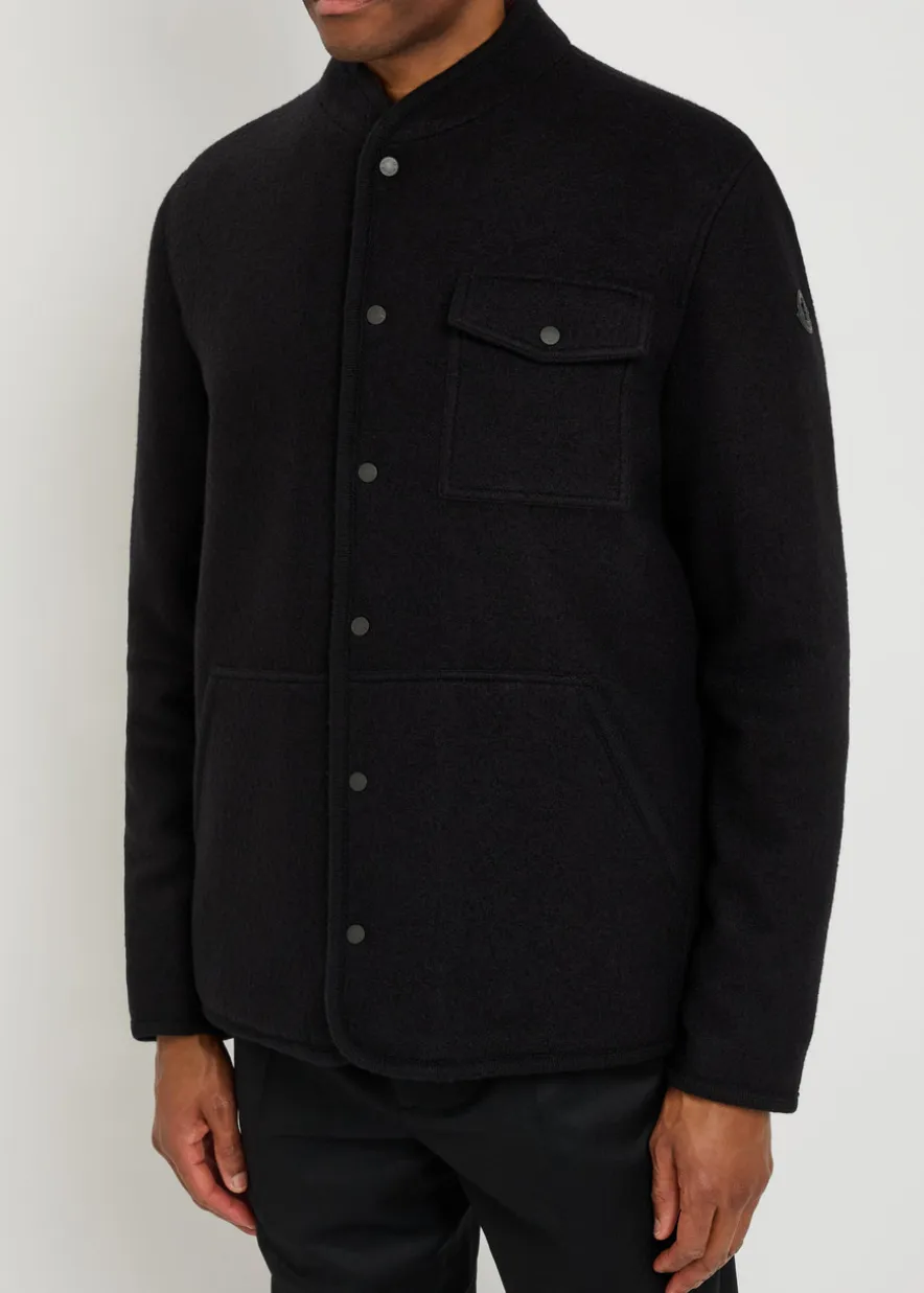 Boiled wool overshirt