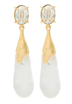 Bonbon 14kt gold-plated drop earrings