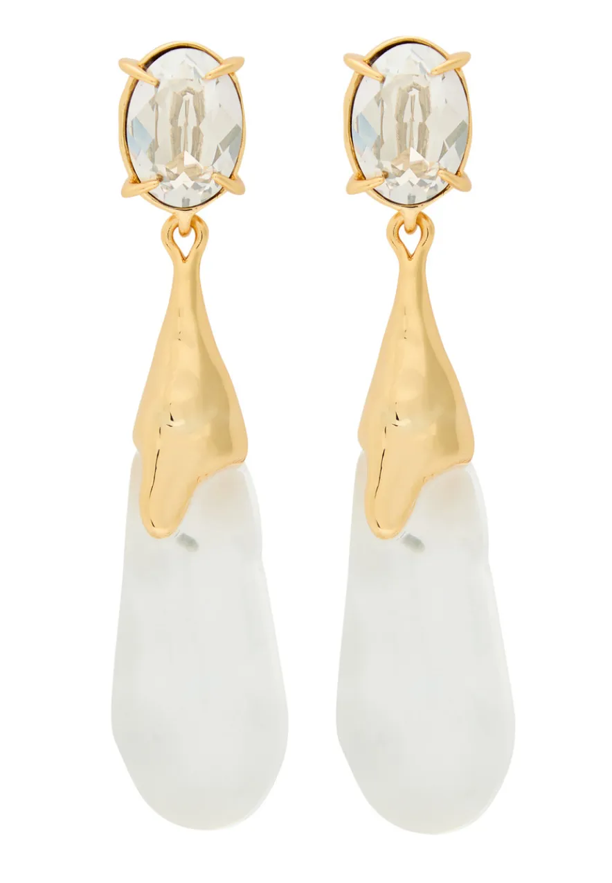 Bonbon 14kt gold-plated drop earrings