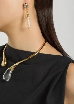Bonbon 14kt gold-plated drop earrings