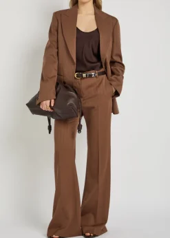 Bootcut wool trousers