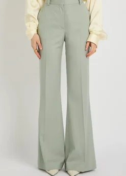 Bootcut wool trousers