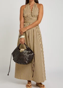 Botteghe small woven leather tote