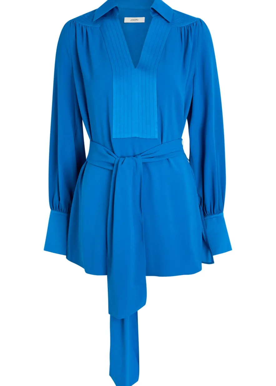 Bou belted crepe blouse