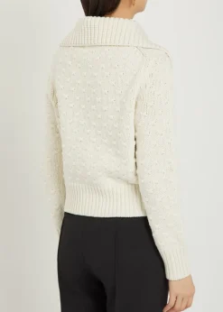 Bourgeois bobble-knit wool-blend cardigan