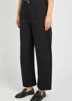 Bow Crop barrel-leg jeans