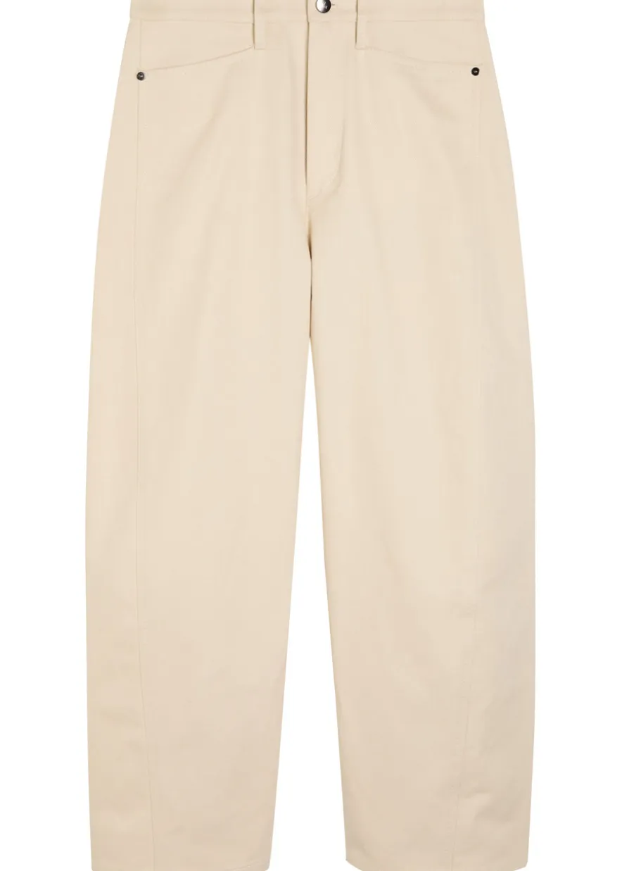 Bow Crop barrel-leg jeans