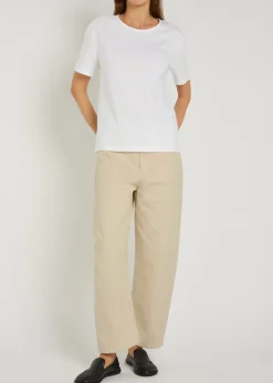Bow Crop barrel-leg jeans