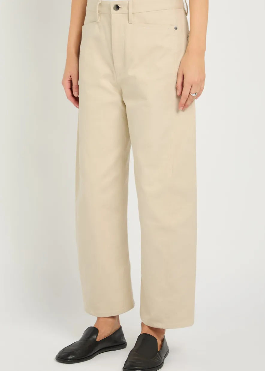 Bow Crop barrel-leg jeans