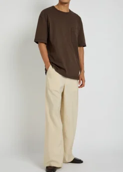 Boxy cotton and linen-blend T-shirt