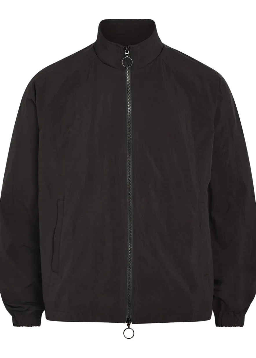 Boxy nylon track jacket