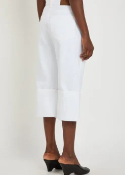 Boyle cuffed wide-leg jeans