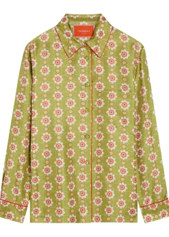 Boy printed silk shirt