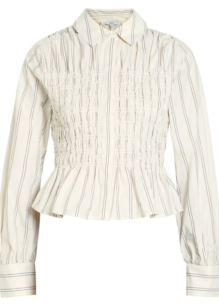 Bradshaw smocked cotton-poplin shirt