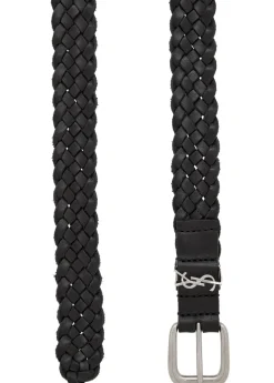Braided leather belt