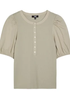Brandy stretch-cotton top