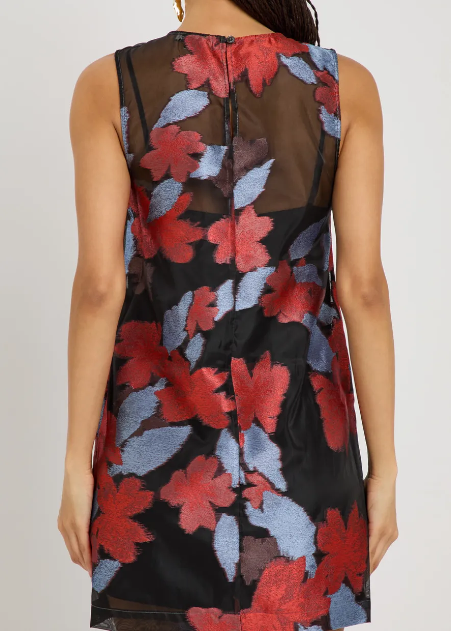 Brea devoré organza mini dress