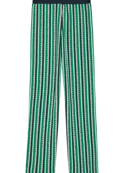 Brenner striped straight-leg knit trousers