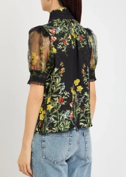 Brentley floral-print woven blouse