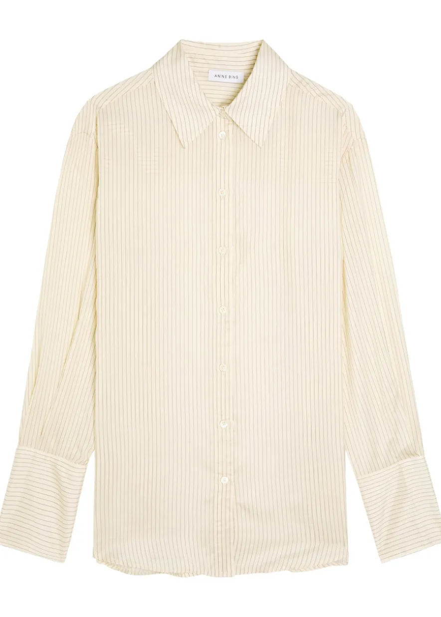 Bridget pinstriped satin shirt