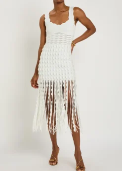 Brionne scalloped knit midi dress
