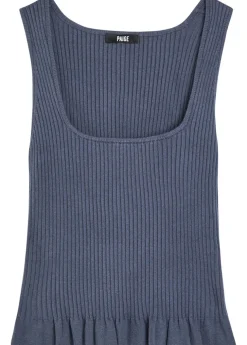 Bronwyn ribbed cotton-blend tank