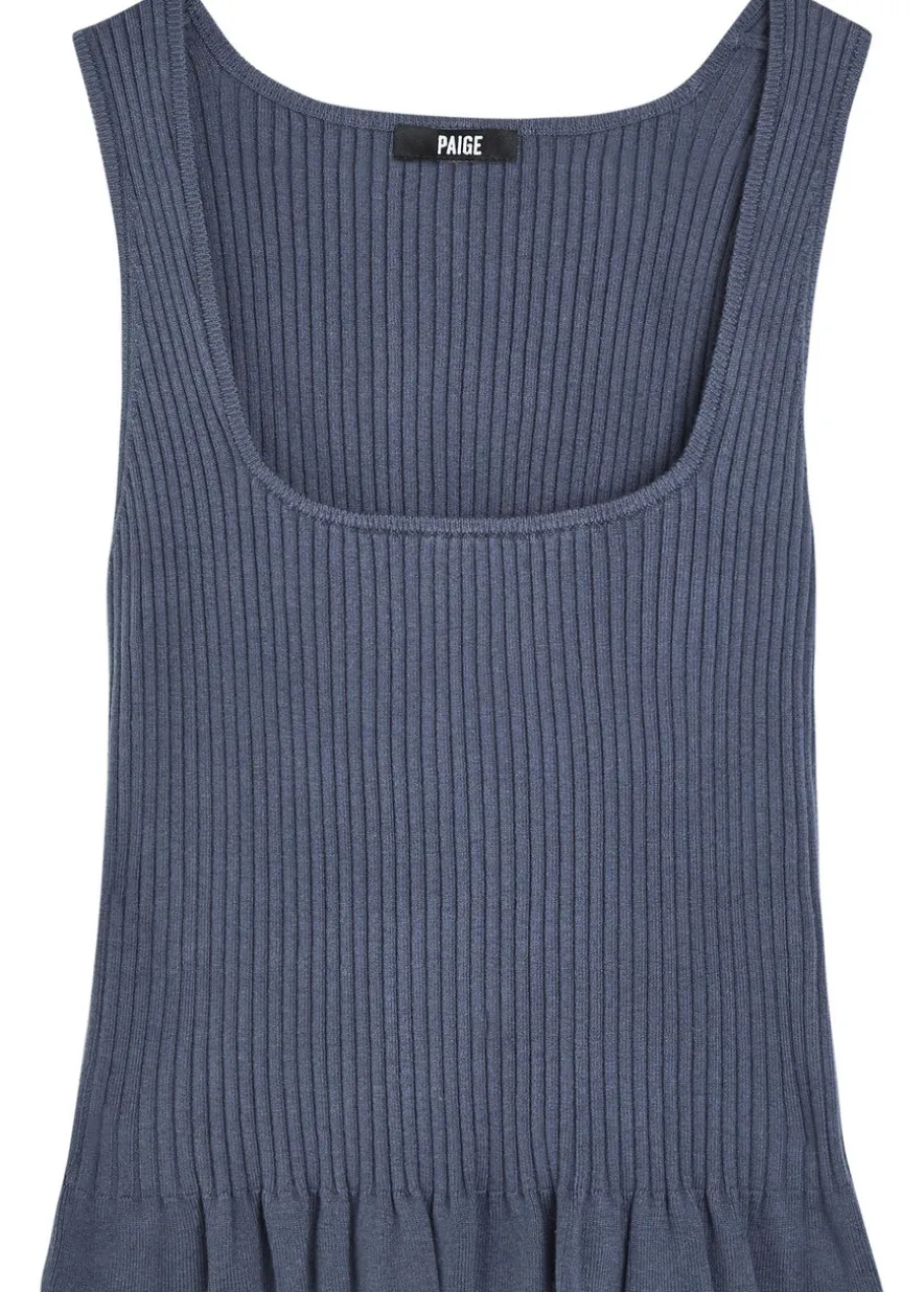 Bronwyn ribbed cotton-blend tank