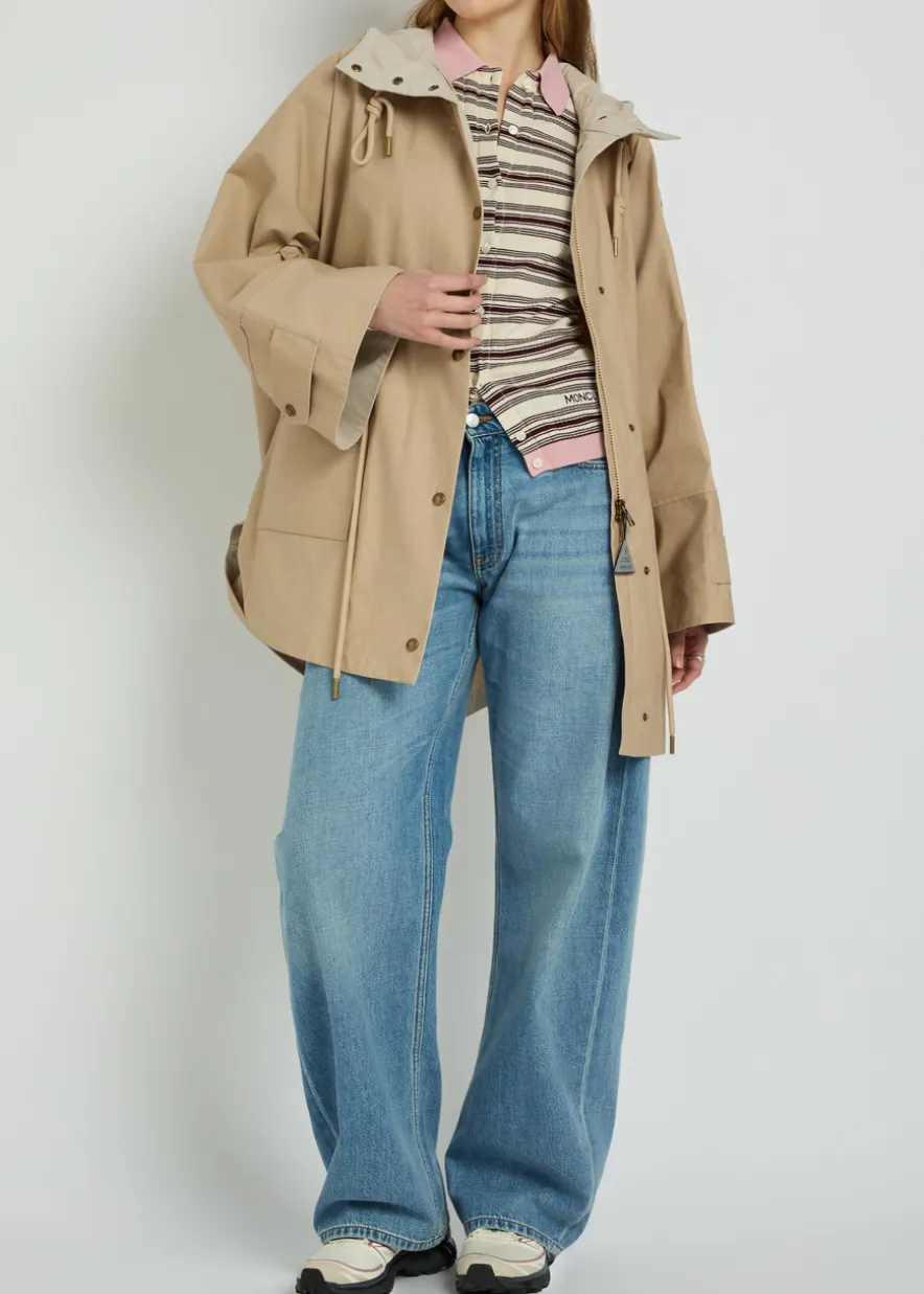 Brunnera logo-appliquéd cotton-blend parka coat