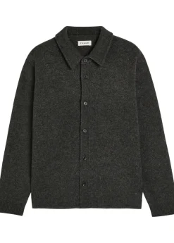 Brushed wool and yak-blend overshirt