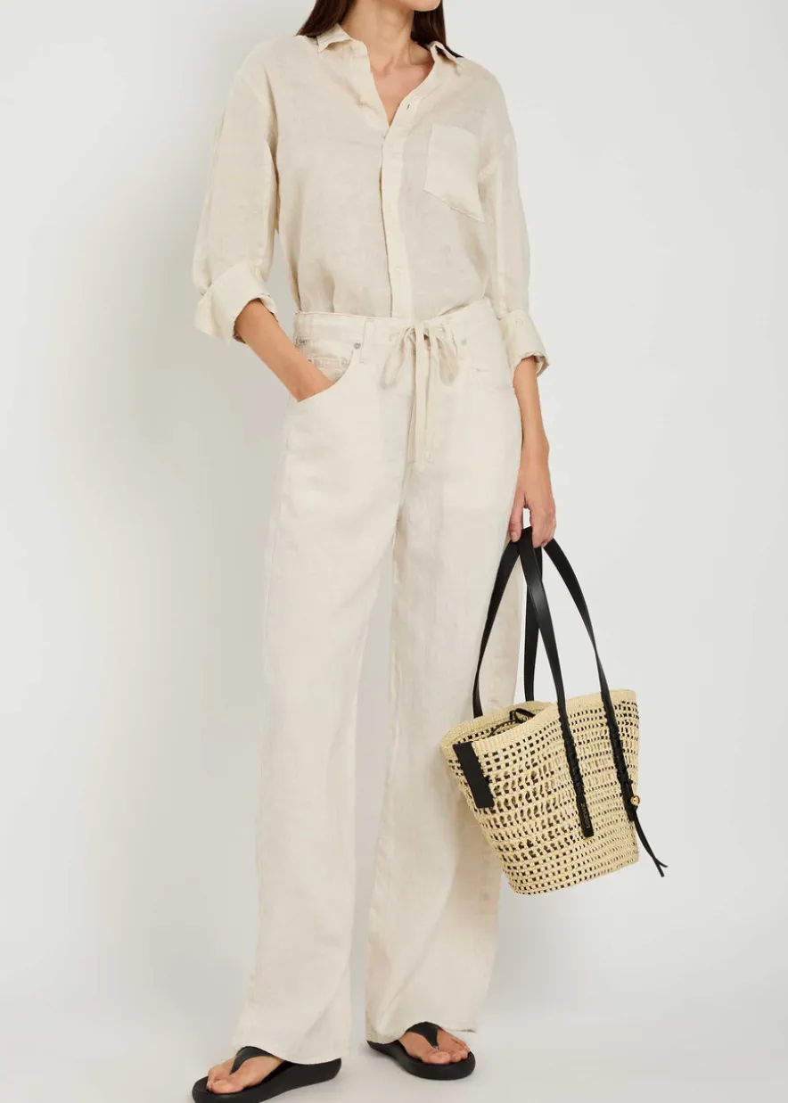 Brynn drawstring linen trousers