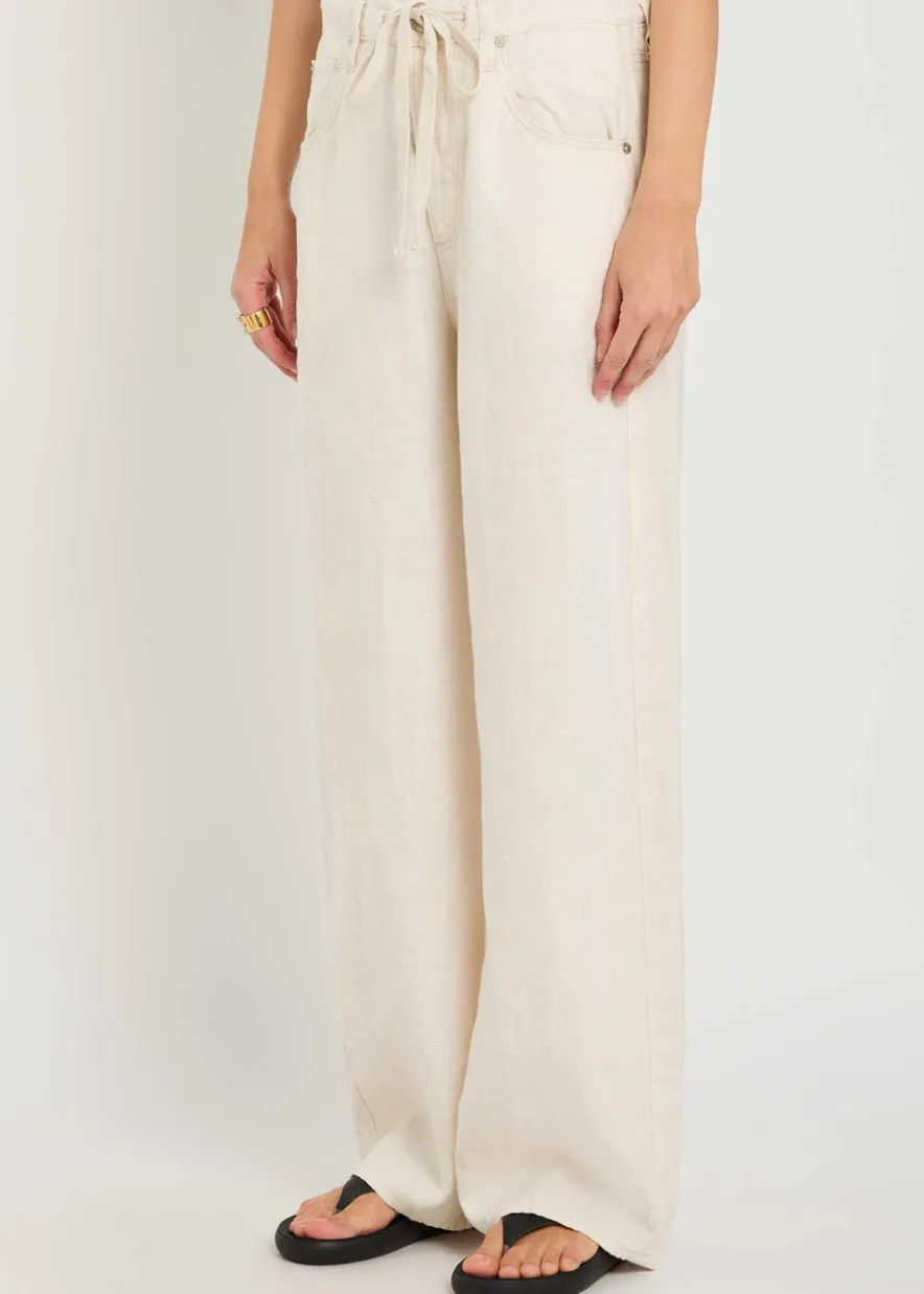 Brynn drawstring linen trousers